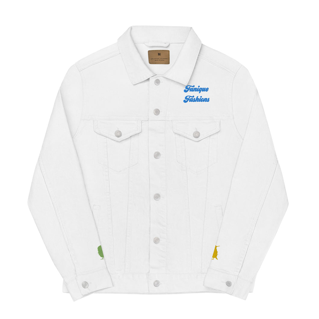 The-Pristine Unisex white denim jacket