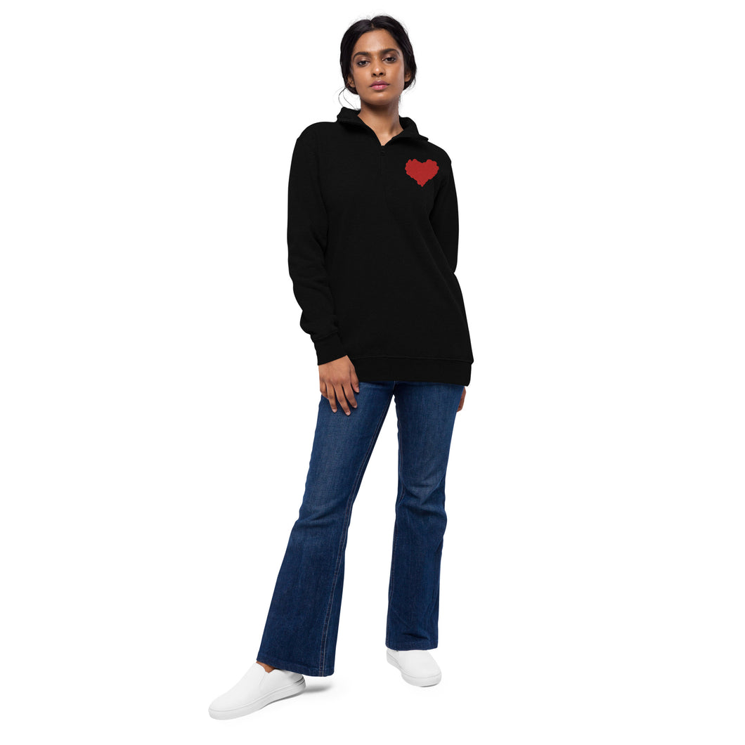 Funique46 Unisex LOVE fleece pullover