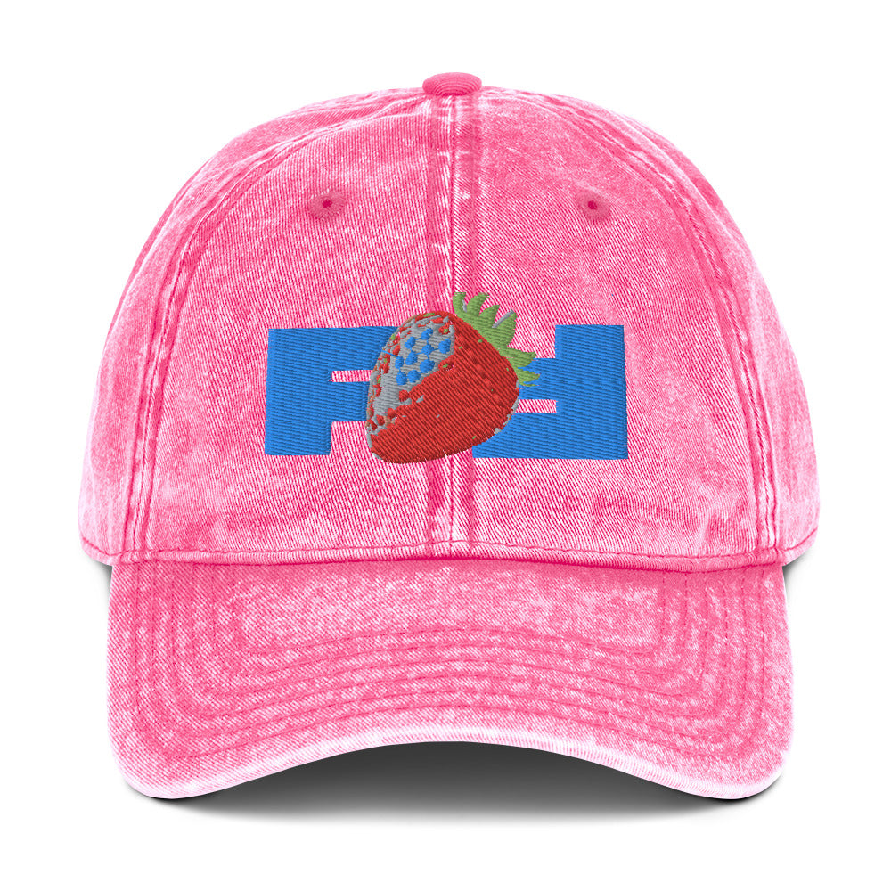 Strawberry-Summer Vintage Cotton Twill Cap