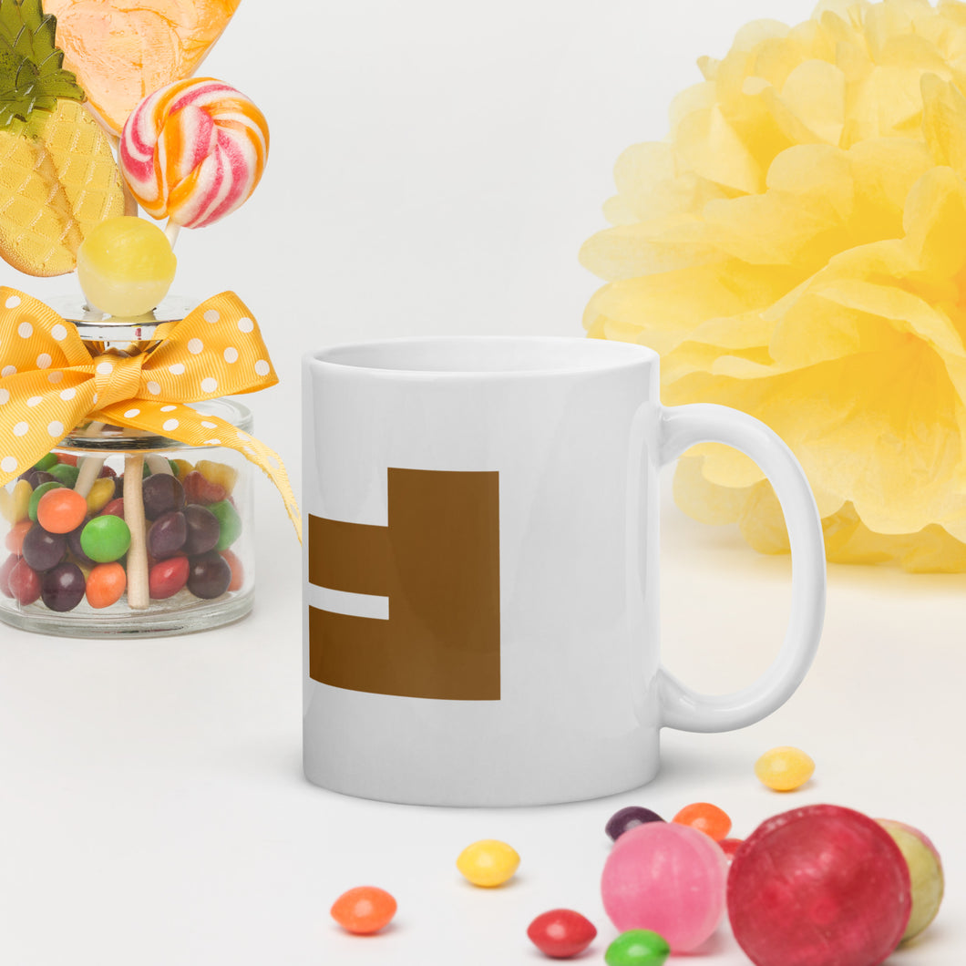 Funique & Coffee White glossy mug