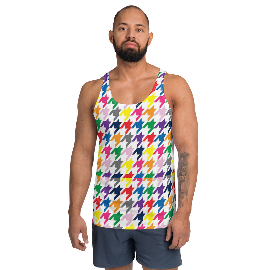 Menaced Maiquon (Houndstooth Fiesta) Unisex Tank Top