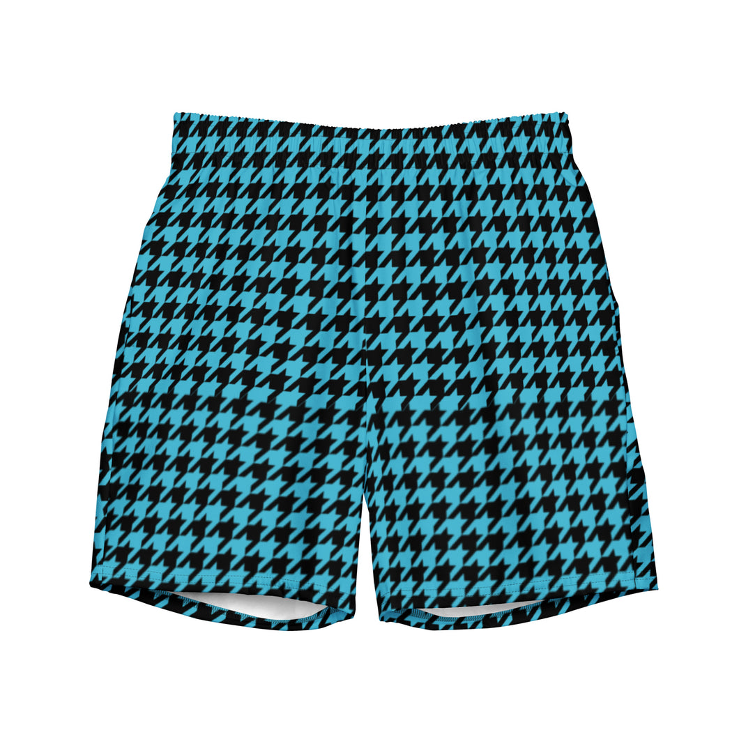 Houndstooth Aqua-King Men's swim trunks