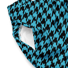 Load image into Gallery viewer, Houndstooth Aqua-King Men&#39;s swim trunks
