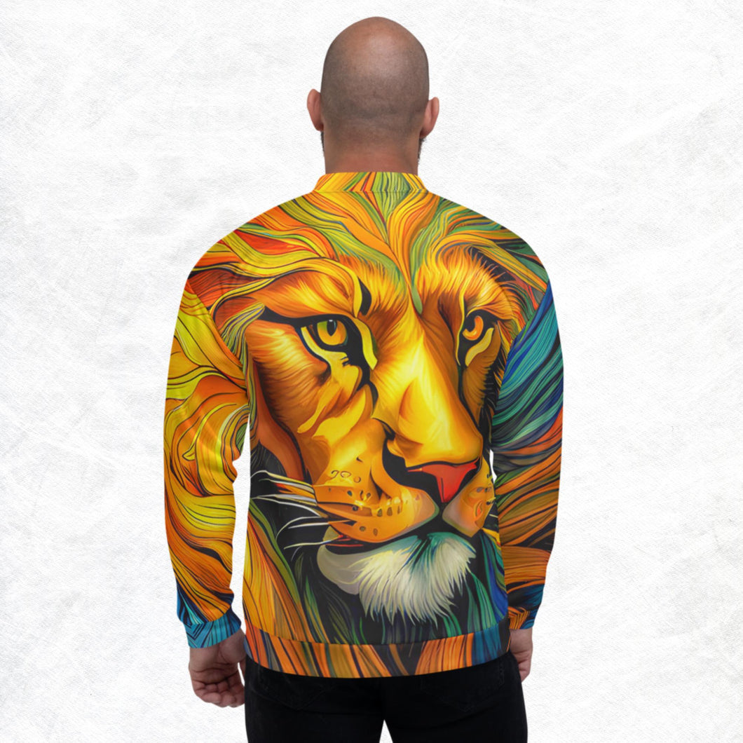 Lion-Zion (watercolor) Unisex Bomber Jacket