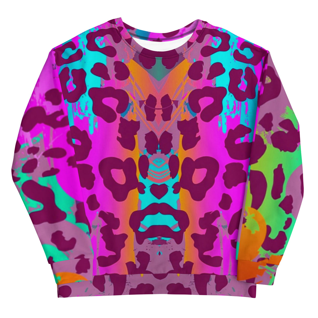 Sandtown-Safari Unisex Leopard-Print Sweatshirt