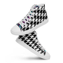 Load image into Gallery viewer, Cobra-Inventi (Houndstooth) Men’s high top canvas shoes
