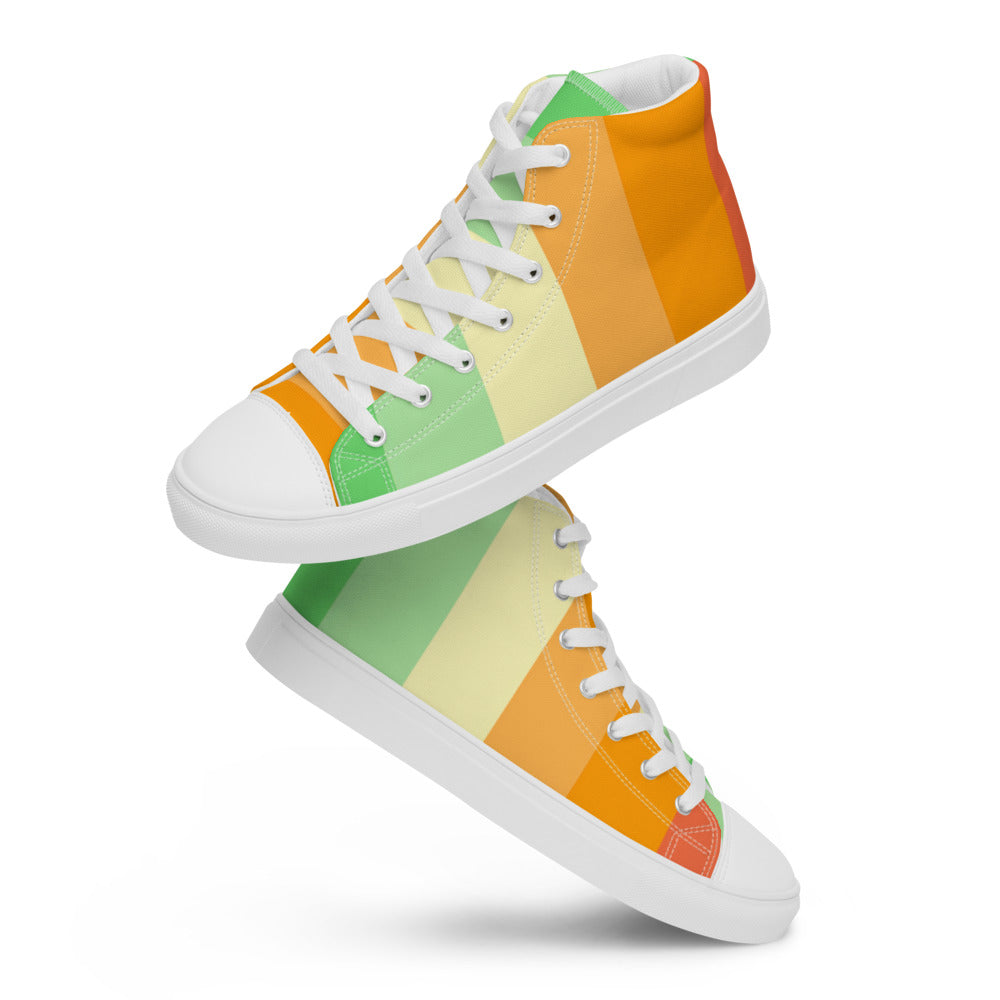 The-Pastel-Priss Men’s high top canvas shoes