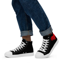 Load image into Gallery viewer, Petal-Love (Black) Men’s high top canvas shoes
