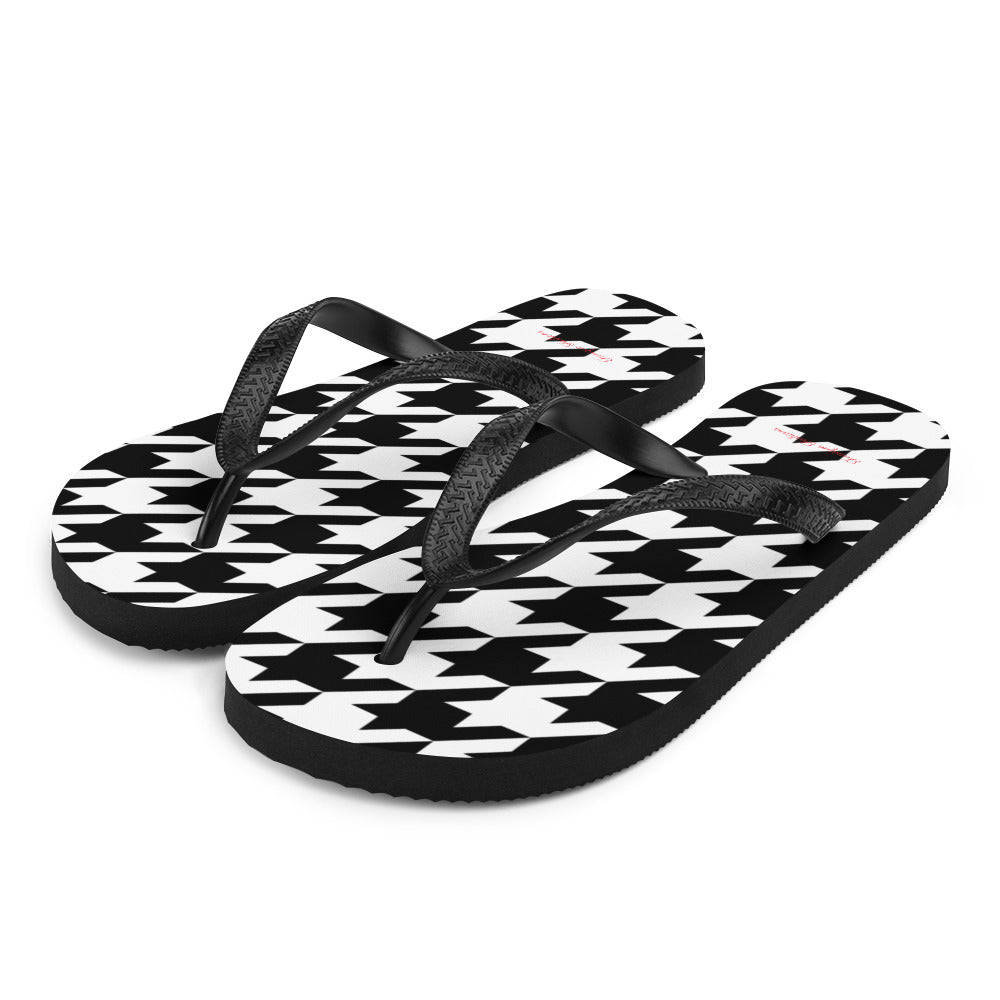 Vibe Houndstooth Flip-Flops