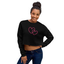 Load image into Gallery viewer, Looped Heart Crop Sweatshirt

