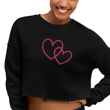 Load image into Gallery viewer, Looped Heart Crop Sweatshirt
